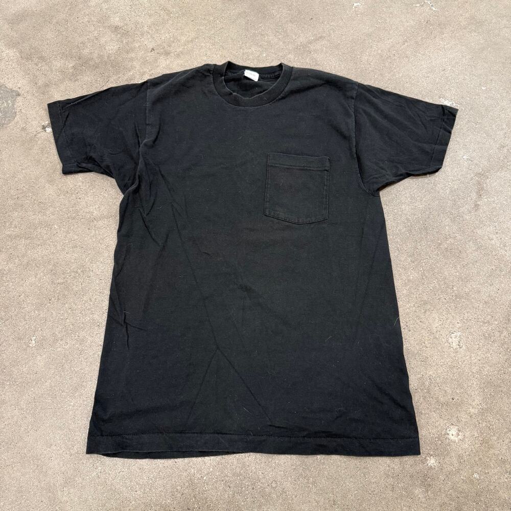 Vintage 90s BVD Selvedge Pocket T Shirt Black XL USA Grunge